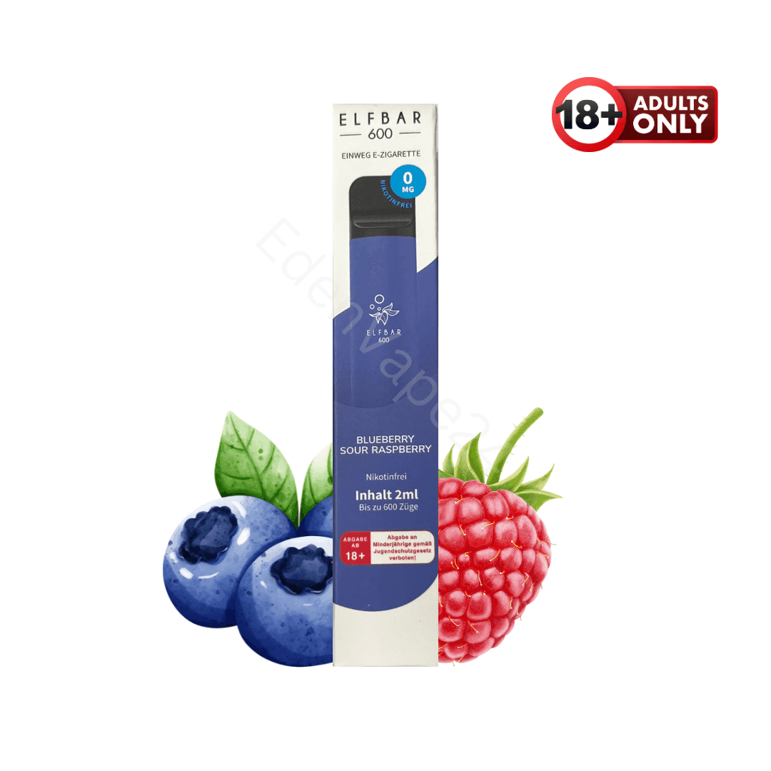 Elfbar 600 - Blueberry Sour Raspberry - Nikotinfrei - EdenVape24